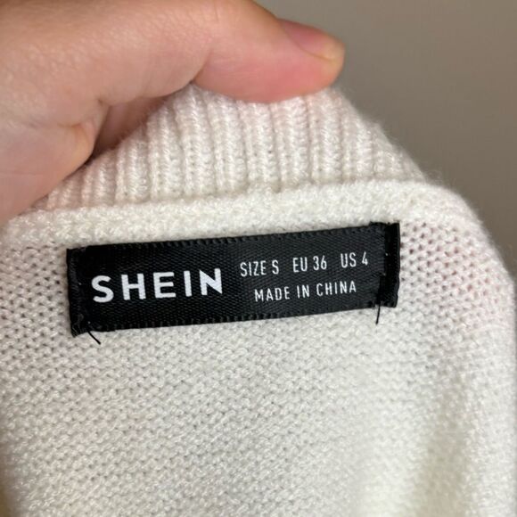 SHEIN Cream Cropped Sweater Tank Size Small - Picture 4 of 7